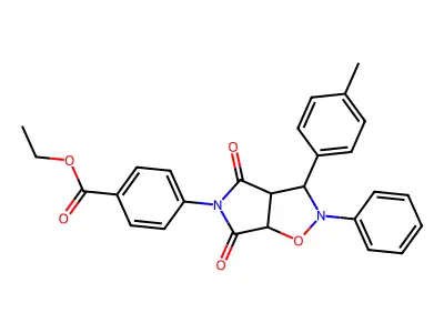 ethyl 4-[3-(4-methylphenyl)-4,6-dioxo-2-phenyl-3a,6a-dihydro-3H-pyrrolo[3,4-d][1,2]oxazol-5-yl]benzoate structure