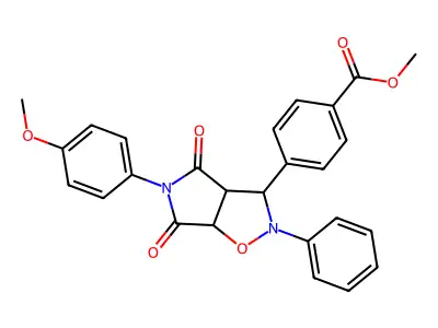 methyl 4-(5-(4-methoxyphenyl)-4,6-dioxo-2-phenylhexahydro-2H-pyrrolo[3,4-d]isoxazol-3-yl)benzoate structure