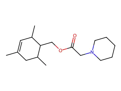 (2,4,6-Trimethylcyclohex-3-en-1-yl)methyl 2-piperidin-1-ylacetate structure