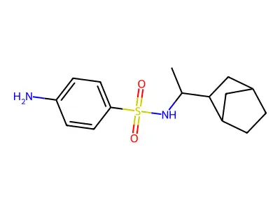 4-amino-N-(1-{bicyclo[2.2.1]heptan-2-yl}ethyl)benzene-1-sulfonamide structure