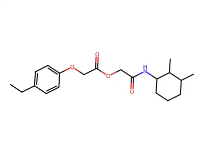 [2-[(2,3-Dimethylcyclohexyl)amino]-2-oxoethyl] 2-(4-ethylphenoxy)acetate structure