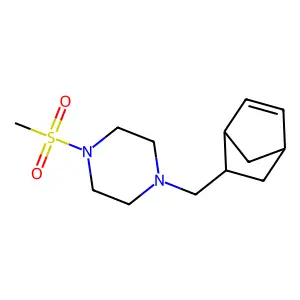 1-(5-Bicyclo[2.2.1]hept-2-enylmethyl)-4-methylsulfonylpiperazine structure