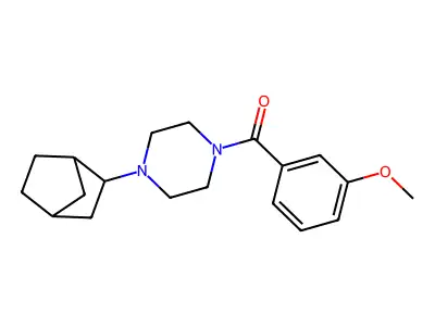 [4-(3-Bicyclo[2.2.1]heptanyl)piperazin-1-yl]-(3-methoxyphenyl)methanone structure