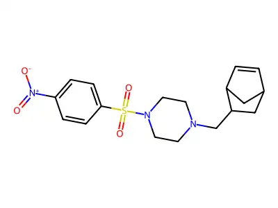 1-(5-Bicyclo[2.2.1]hept-2-enylmethyl)-4-(4-nitrophenyl)sulfonylpiperazine structure