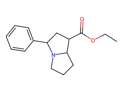 ethyl 3-phenylhexahydro-1H-pyrrolizine-1-carboxylate structure