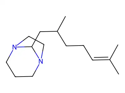 8-(2,6-Dimethylhept-5-EN-1-YL)-1,5-diazabicyclo[3.2.1]octane structure