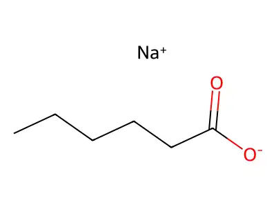 Sodium hexanoate structure