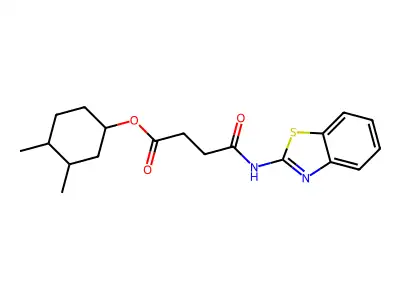 3,4-Dimethylcyclohexyl 4-(1,3-benzothiazol-2-ylamino)-4-oxobutanoate structure