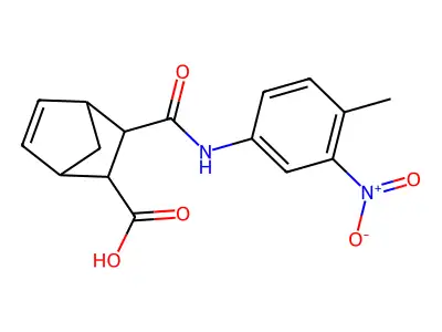 3-[(4-Methyl-3-nitrophenyl)carbamoyl]bicyclo[2.2.1]hept-5-ene-2-carboxylic acid structure
