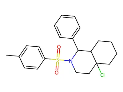 4a-Chloro-1-phenyl-2-tosyldecahydroisoquinoline structure