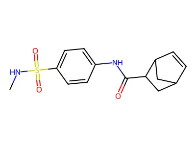 N-[4-(methylsulfamoyl)phenyl]bicyclo[2.2.1]hept-5-ene-2-carboxamide structure