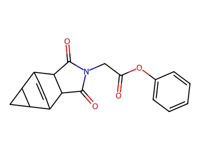 phenyl (1,3-dioxooctahydro-4,6-ethenocyclopropa[f]isoindol-2(1H)-yl)acetate structure