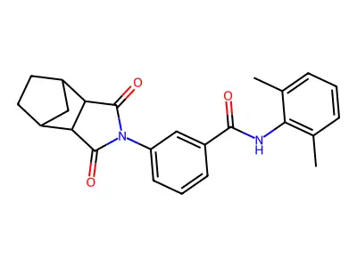 N-(2,6-dimethylphenyl)-3-(1,3-dioxooctahydro-2H-4,7-methanoisoindol-2-yl)benzamide structure
