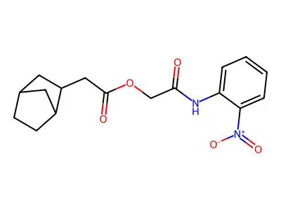 [2-(2-Nitroanilino)-2-oxoethyl] 2-(2-bicyclo[2.2.1]heptanyl)acetate structure
