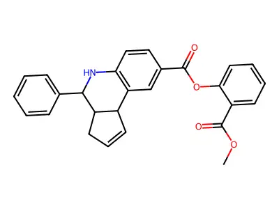 (2-methoxycarbonylphenyl) 4-phenyl-3a,4,5,9b-tetrahydro-3H-cyclopenta[c]quinoline-8-carboxylate structure