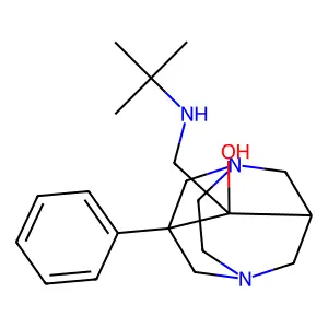 9-tert-Butylaminomethyl-1-phenyl-3,6-diazahomoadamantan-9-ol structure