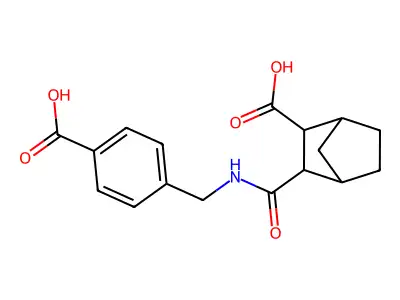 3-[(4-Carboxybenzyl)carbamoyl]bicyclo[2.2.1]heptane-2-carboxylic acid structure