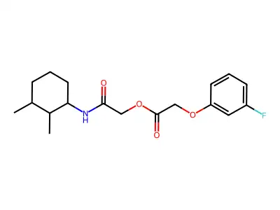 [2-[(2,3-Dimethylcyclohexyl)amino]-2-oxoethyl] 2-(3-fluorophenoxy)acetate structure
