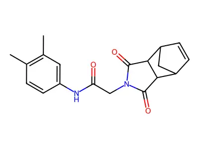 N-(3,4-dimethylphenyl)-2-(1,3-dioxo-1,3,3a,4,7,7a-hexahydro-2H-4,7-methanoisoindol-2-yl)acetamide structure