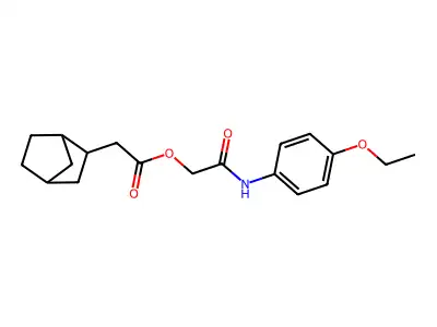 [2-(4-Ethoxyanilino)-2-oxoethyl] 2-(2-bicyclo[2.2.1]heptanyl)acetate structure