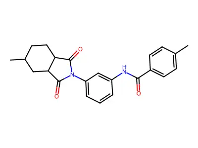 4-methyl-N-[3-(5-methyl-1,3-dioxooctahydro-2H-isoindol-2-yl)phenyl]benzamide structure