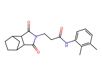 N-(2,3-dimethylphenyl)-3-(1,3-dioxooctahydro-2H-4,7-methanoisoindol-2-yl)propanamide structure