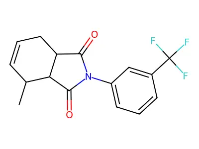 4-Methyl-2-[3-(trifluoromethyl)phenyl]-3a,4,7,7a-tetrahydroisoindole-1,3-dione structure