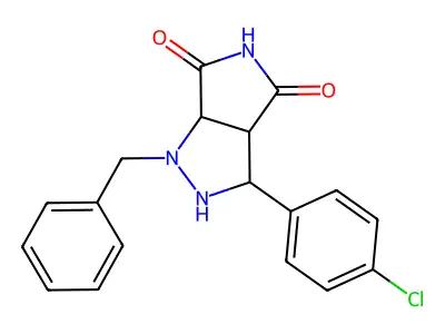 1-benzyl-3-(4-chlorophenyl)tetrahydropyrrolo[3,4-c]pyrazole-4,6(2H,5H)-dione structure