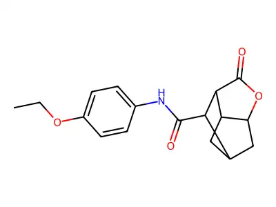 N-(4-ethoxyphenyl)-2-oxohexahydro-2H-3,5-methanocyclopenta[b]furan-7-carboxamide structure