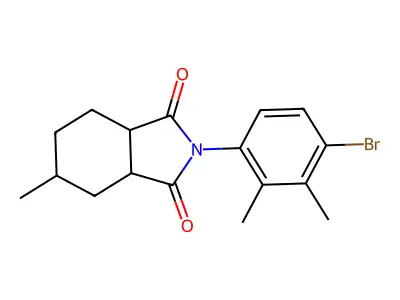 2-(4-bromo-2,3-dimethylphenyl)-5-methylhexahydro-1H-isoindole-1,3(2H)-dione structure