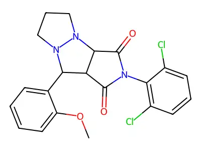C21H19Cl2N3O3 structure
