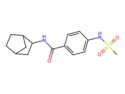 N-(3-bicyclo[2.2.1]heptanyl)-4-(methanesulfonamido)benzamide structure