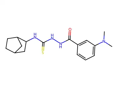 1-(2-Bicyclo[2.2.1]heptanyl)-3-[[3-(dimethylamino)benzoyl]amino]thiourea structure
