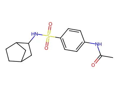 N-{4-[(bicyclo[2.2.1]hept-2-ylamino)sulfonyl]phenyl}acetamide structure