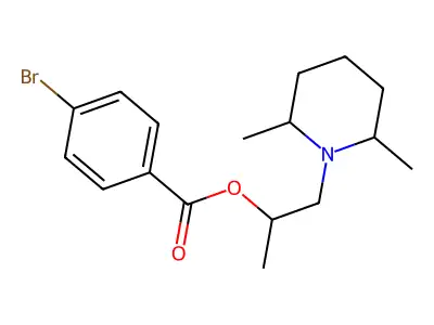1-(2,6-Dimethylpiperidin-1-yl)propan-2-yl 4-bromobenzoate structure