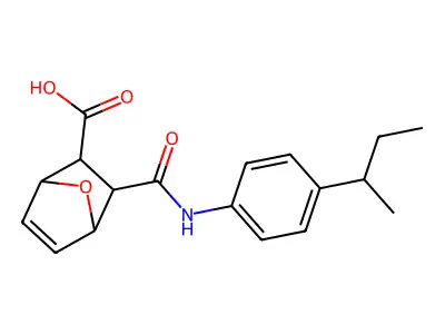 2-[(4-butan-2-ylphenyl)carbamoyl]-7-oxabicyclo[2.2.1]hept-5-ene-3-carboxylic acid structure