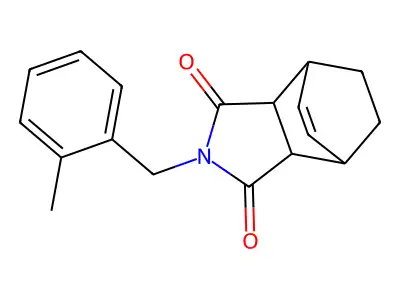 2-(2-methylbenzyl)-3a,4,7,7a-tetrahydro-1H-4,7-ethanoisoindole-1,3(2H)-dione structure