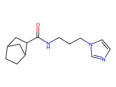 N-[3-(1H-imidazol-1-yl)propyl]bicyclo[2.2.1]heptane-2-carboxamide structure