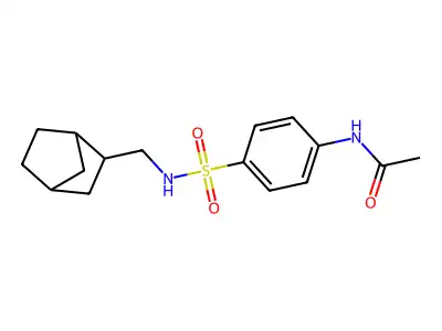 N-(4-{[(bicyclo[2.2.1]hept-2-ylmethyl)amino]sulfonyl}phenyl)acetamide structure