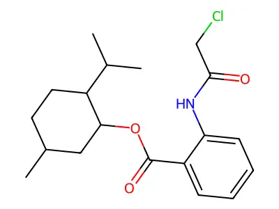 5-Methyl-2-(propan-2-yl)cyclohexyl 2-(2-chloroacetamido)benzoate structure