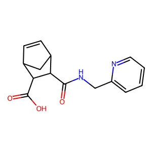 3-[(Pyridin-2-ylmethyl)-carbamoyl]-bicyclo[2.2.1]hept-5-ene-2-carboxylic acid structure