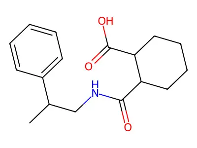 2-{[(2-Phenylpropyl)amino]carbonyl}cyclohexanecarboxylic acid structure