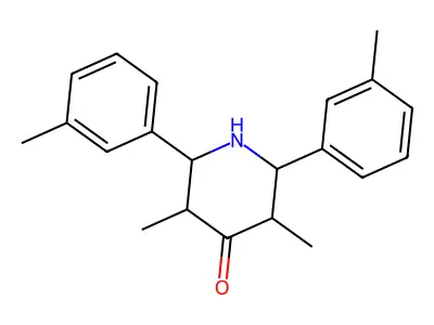 3,5-Dimethyl-2,6-bis(3-methylphenyl)piperidin-4-one structure