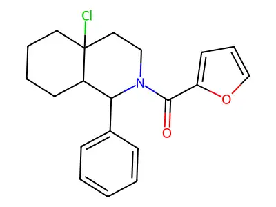 4a-Chloro-2-(2-furoyl)-1-phenyldecahydroisoquinoline structure
