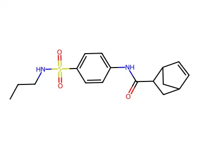 (1R,2S,4R)-N-(4-(N-propylsulfamoyl)phenyl)bicyclo[2.2.1]hept-5-ene-2-carboxamide structure