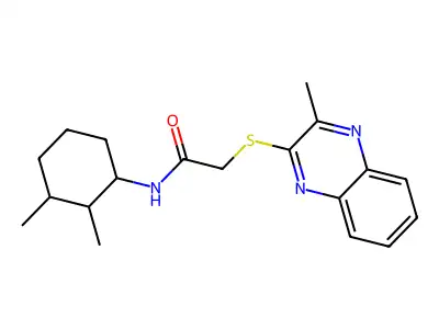 N-(2,3-dimethylcyclohexyl)-2-[(3-methylquinoxalin-2-yl)sulfanyl]acetamide structure