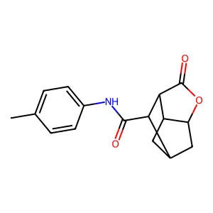 N-(4-methylphenyl)-2-oxohexahydro-2H-3,5-methanocyclopenta[b]furan-7-carboxamide structure