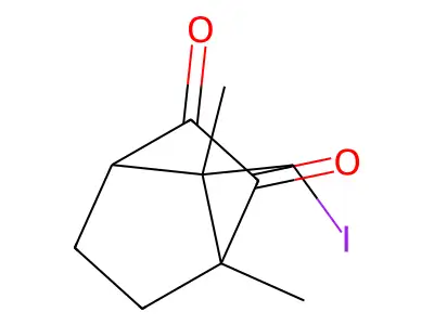 7-(Iodomethyl)-1,7-dimethylbicyclo[2.2.1]heptane-2,3-dione structure