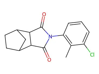 2-(3-chloro-2-methylphenyl)hexahydro-1H-4,7-methanoisoindole-1,3(2H)-dione structure