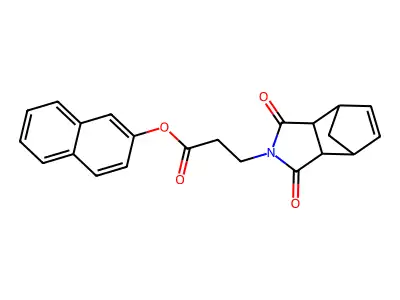 naphthalen-2-yl 3-(1,3-dioxo-1,3,3a,4,7,7a-hexahydro-2H-4,7-methanoisoindol-2-yl)propanoate structure